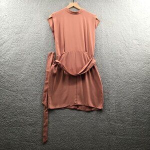 ASOS Design‎ Belted Tie Waist Mini Dress Rose Pink 6